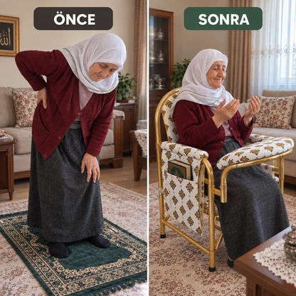🌙 Secdegönül™ Destekli Namaz Sandalyesi