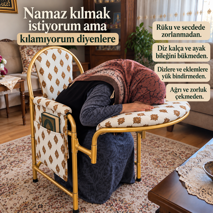 🌙 Secdegönül™ Destekli Namaz Sandalyesi